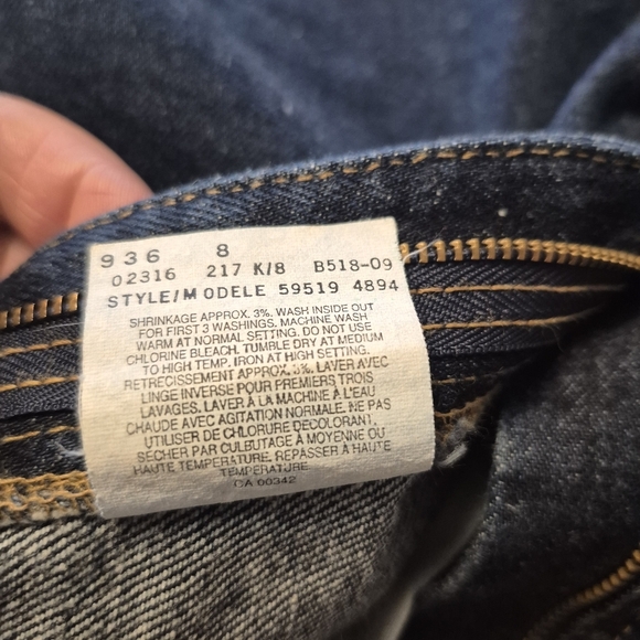 Levi's 512 Blue Denim Jeans - Picture 7 of 10